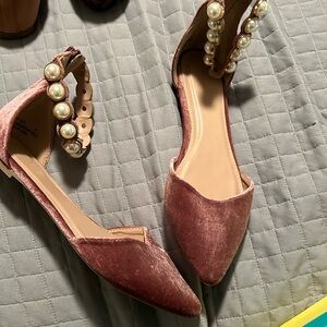 Charlotte Russe velvet flats